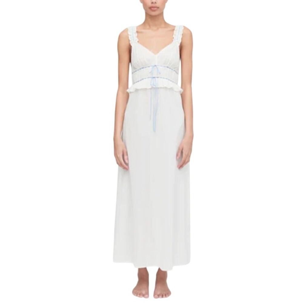 Hill House Home M The Bonnie Nightgown NEW Off White Delicate Ruffle Trim - Picture 8 of 8